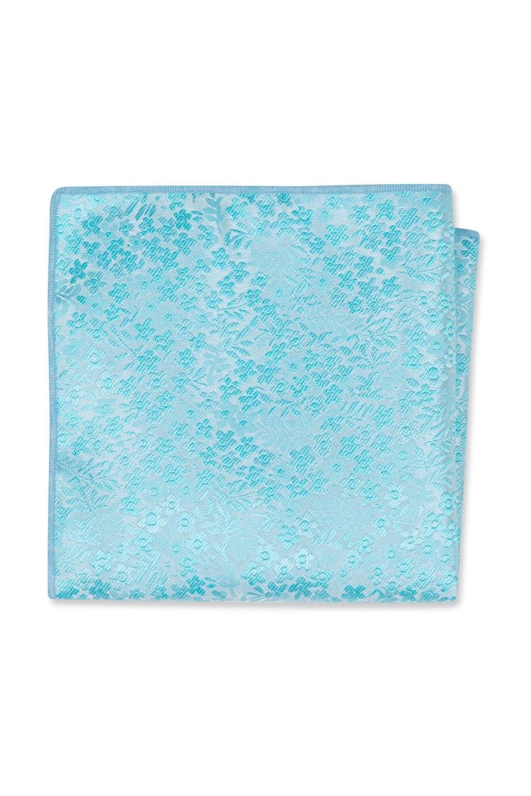 Blue Floral Pocket Square