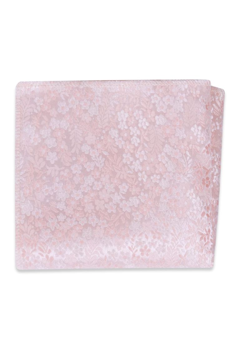 Pink Floral Pocket Square
