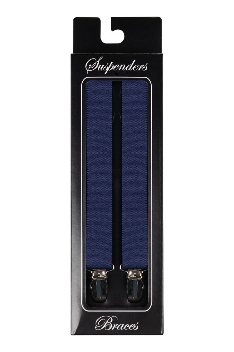 Blue Clip-On Suspenders
