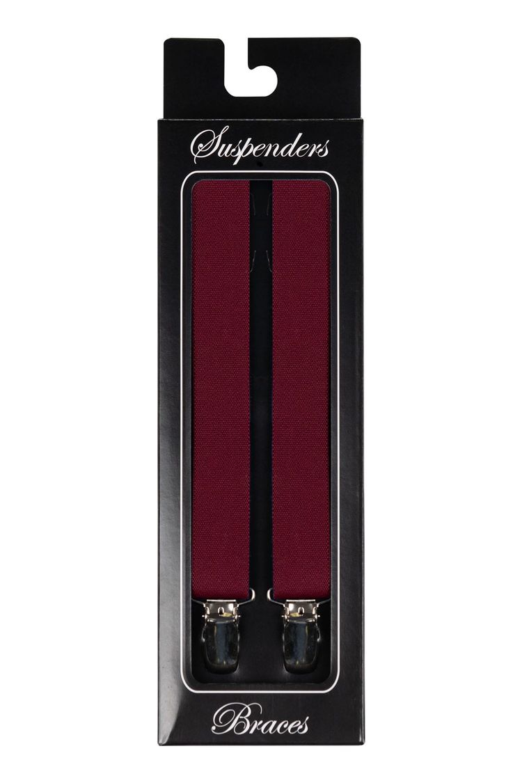 Apple Red Clip-On Suspenders