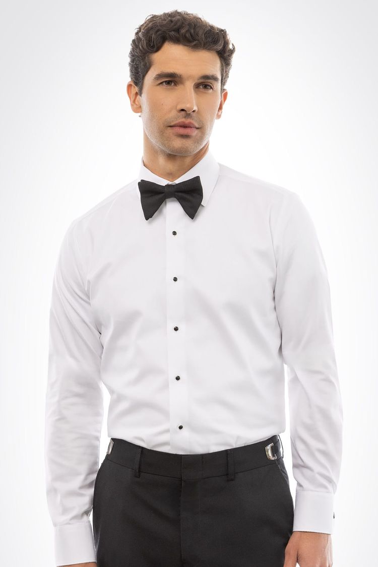 White Fitted Dress Shirt